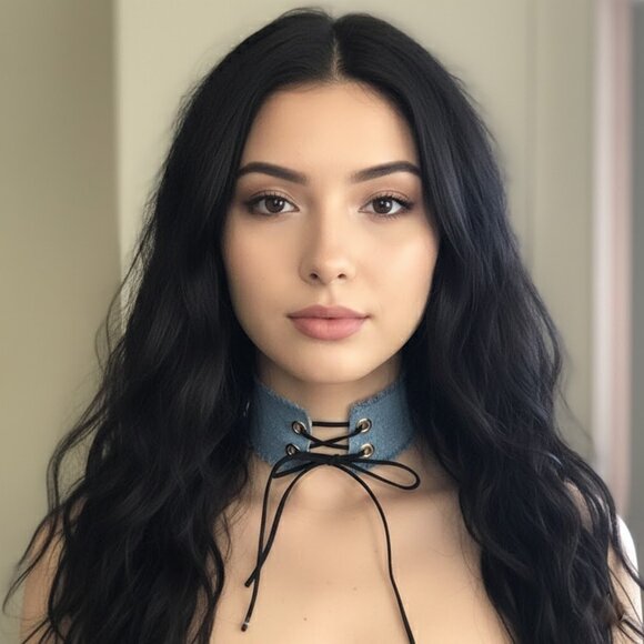 Jewelry - Light denim blue jean corset lace up choker